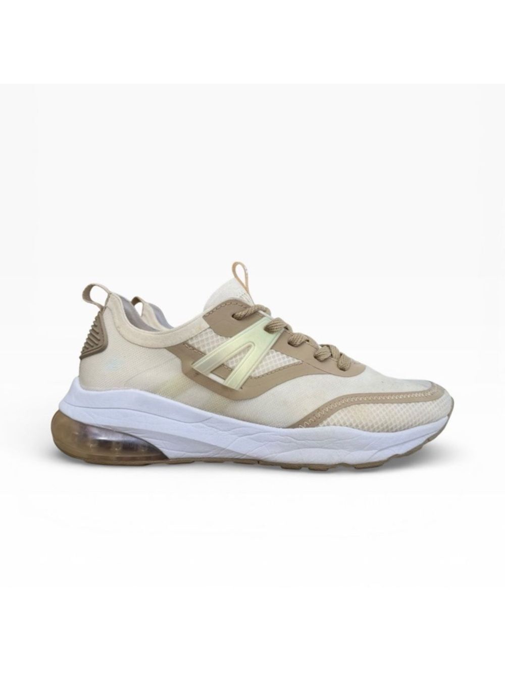 Fabletics Coranado Performance Sneakers Beige Size 8.5 Athletic Sporty Running